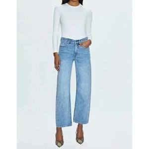 NEW PISTOLA lexi mid rise bowed straight jean in satellite